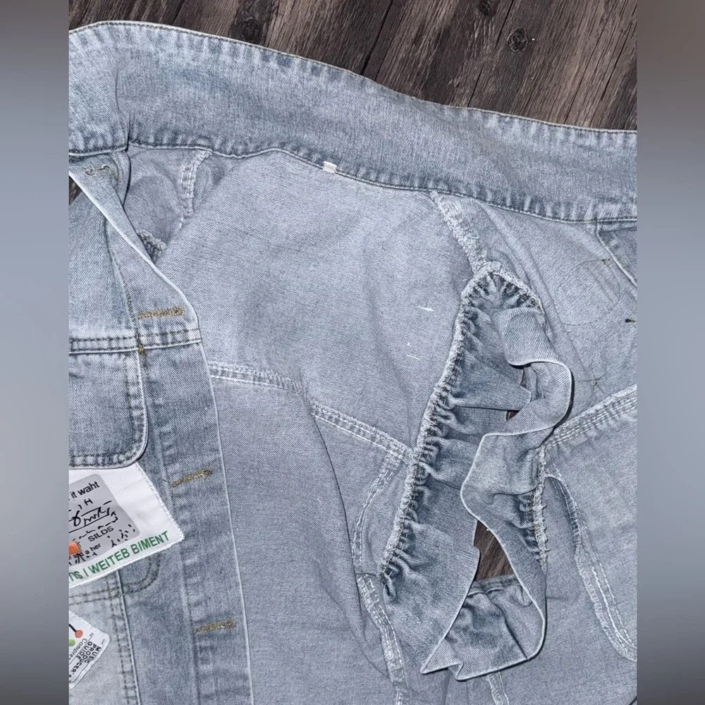 Denim Vest with Patches and Embellishments